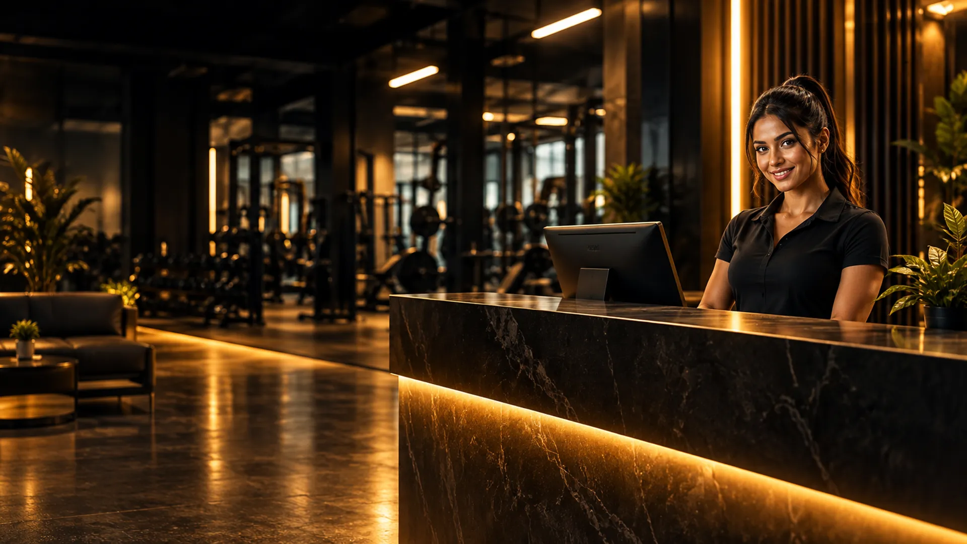 Reception desk at Shadow Fitness