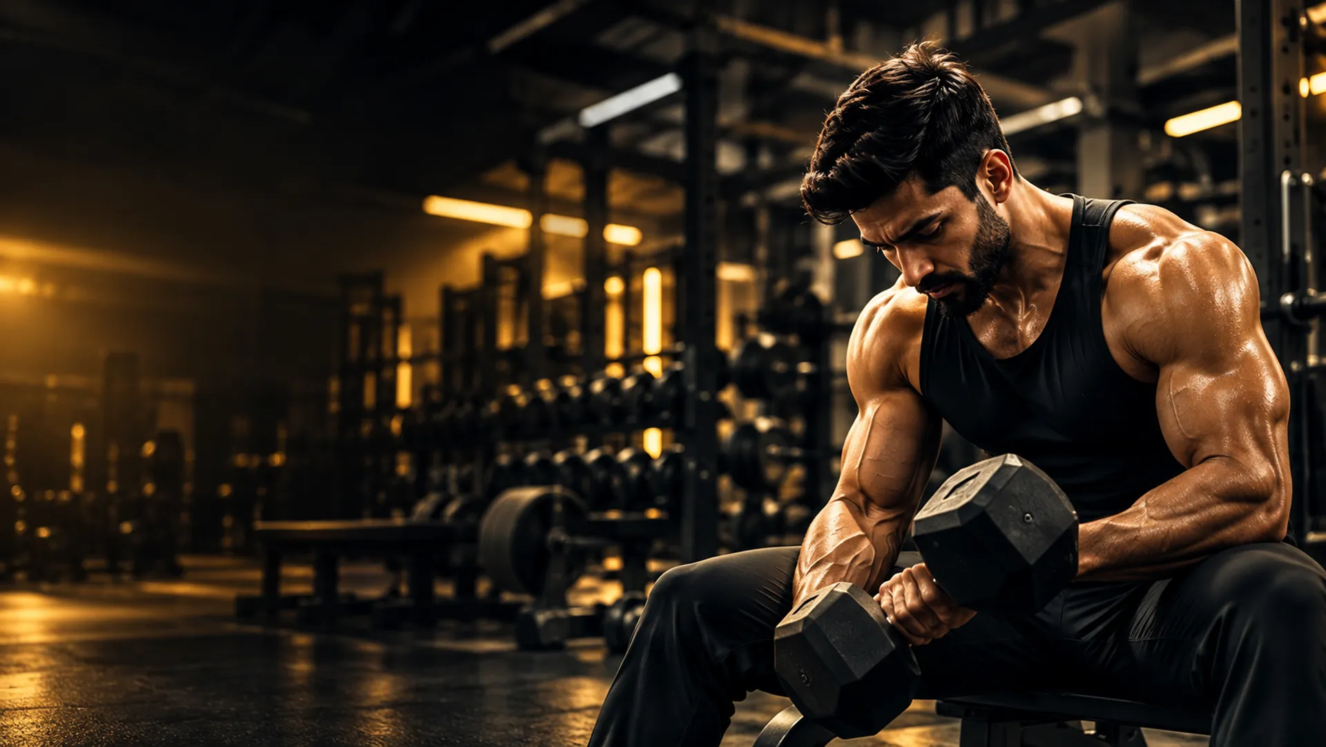 Member training with focus at Shadow Fitness